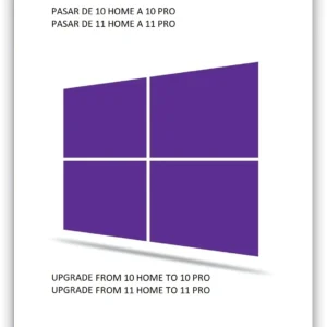 Actualizar de Windows 10/11 Home a Pro – Licencia Digital Retail 1 PC
